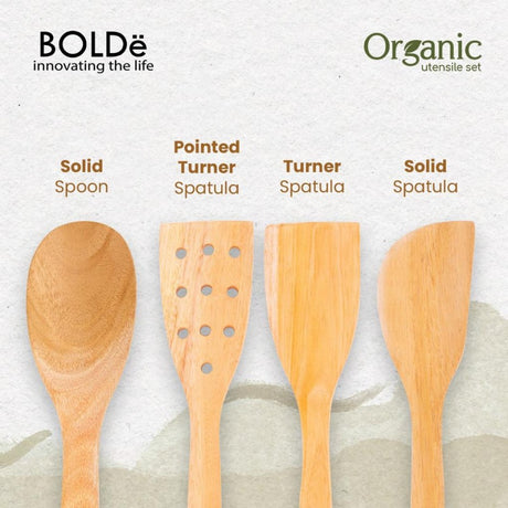 Organic Utensil Set 4 Pcs Wood Series