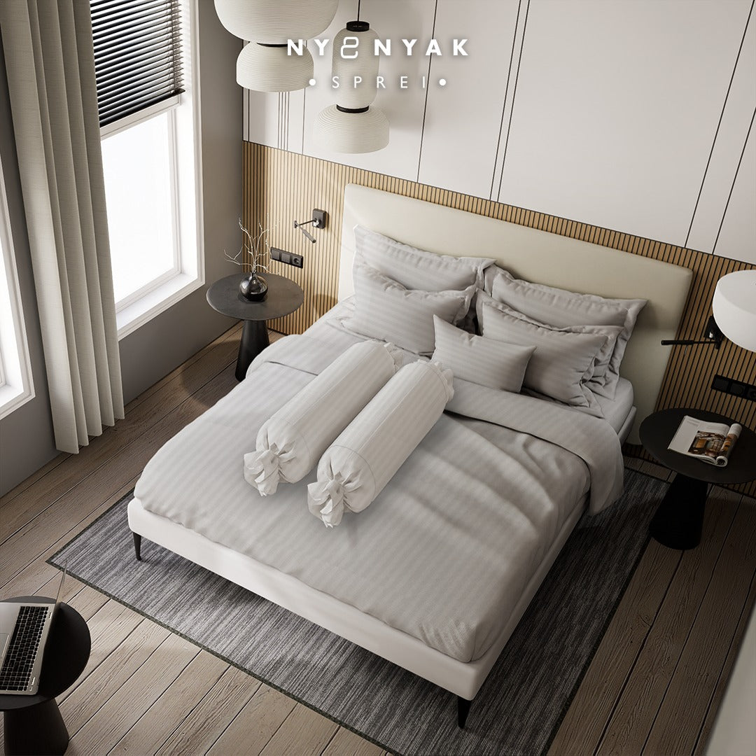 Nyenyak Bed Cover Solid Plain - King/Queen 220x220 - Jade