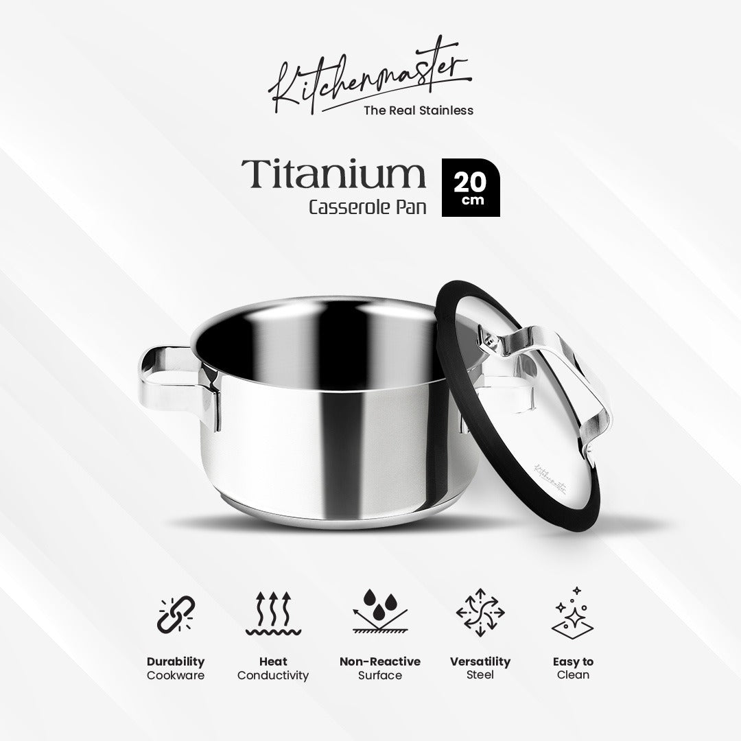 Kitchen Master Stainless Steel Cookware - Casserole 20 cm