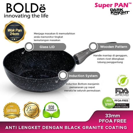 BOLDe Super Pan Wok 24 cm Black
