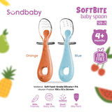 Sundbaby Softbite Baby Spoon Peach/pink