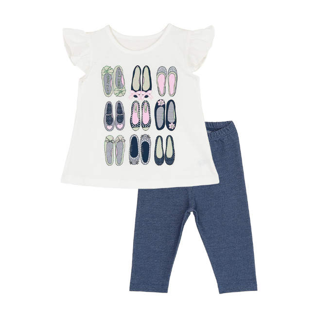 TORIO Pretty Shoes Legging Set - Setelan Anak Perempuan