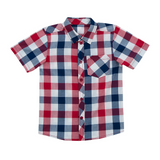 TORIO Smart Red Checkred Shirt - Kemeja Anak Laki-Laki