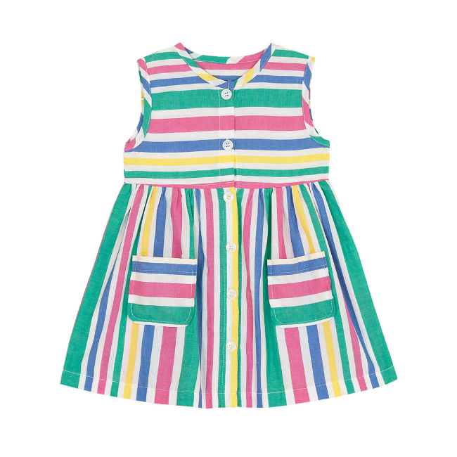 TORIO Rainbow Striped Dress - Dress Anak Perempuan