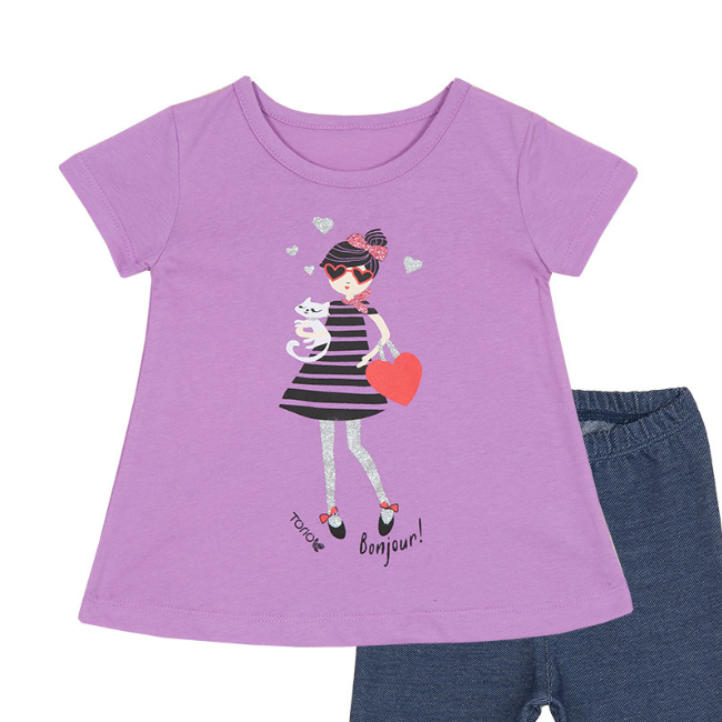 TORIO Legging Set Bonjour - Setelan Anak Perempuan
