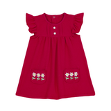 TORIO Little Flower Red Dress - Dress Bayi - Dress Anak Perempuan