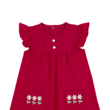 TORIO Little Flower Red Dress - Dress Bayi - Dress Anak Perempuan