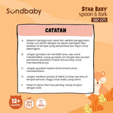 Sundbaby Stainless Steel Star Baby Spoon & Fork