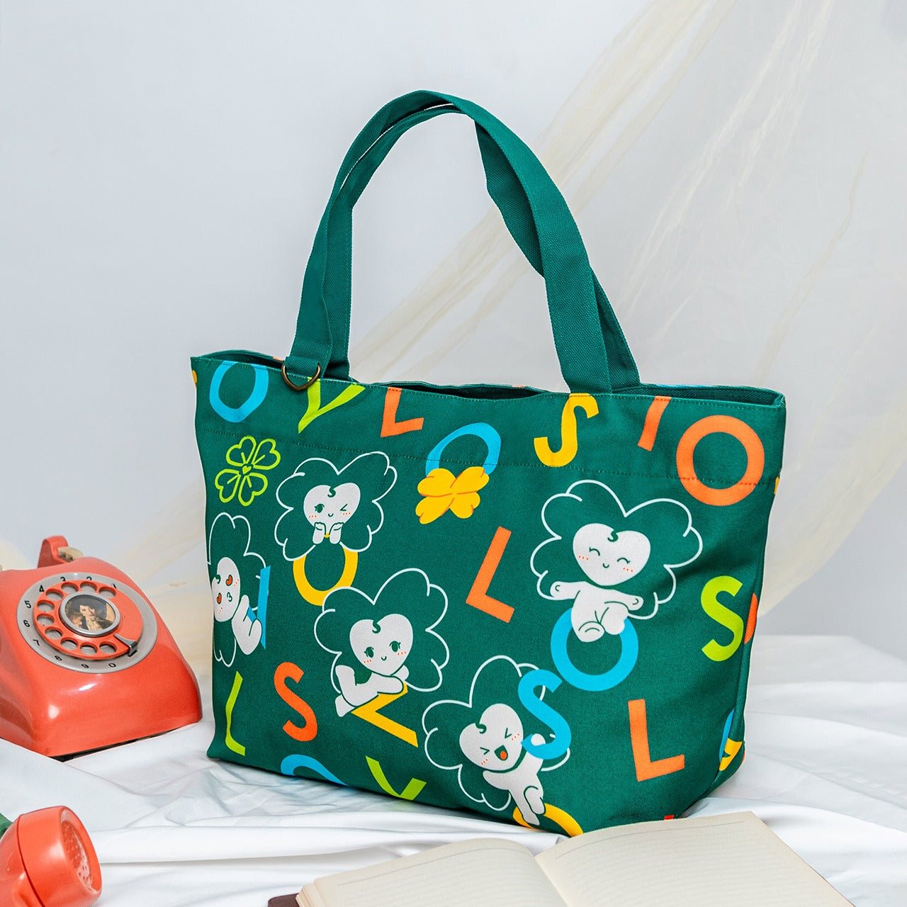 Daily Tote Bag Zipper - Tas Wanita - Sovie Green