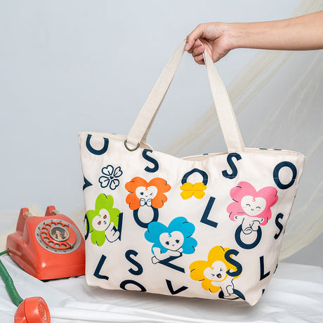Daily Tote Bag Zipper - Tas Wanita - Sovie Black