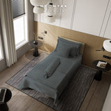 Nyenyak Bed Cover Solid Plain Steel Grey - Single 160x220
