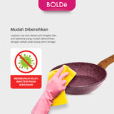 Organic Rose Pan Set 5pcs - Pan Anti Lengket Granite Coating