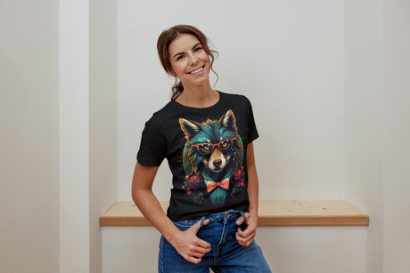T-Shirt Short Sleeve Animals Print Unisex - Wolf