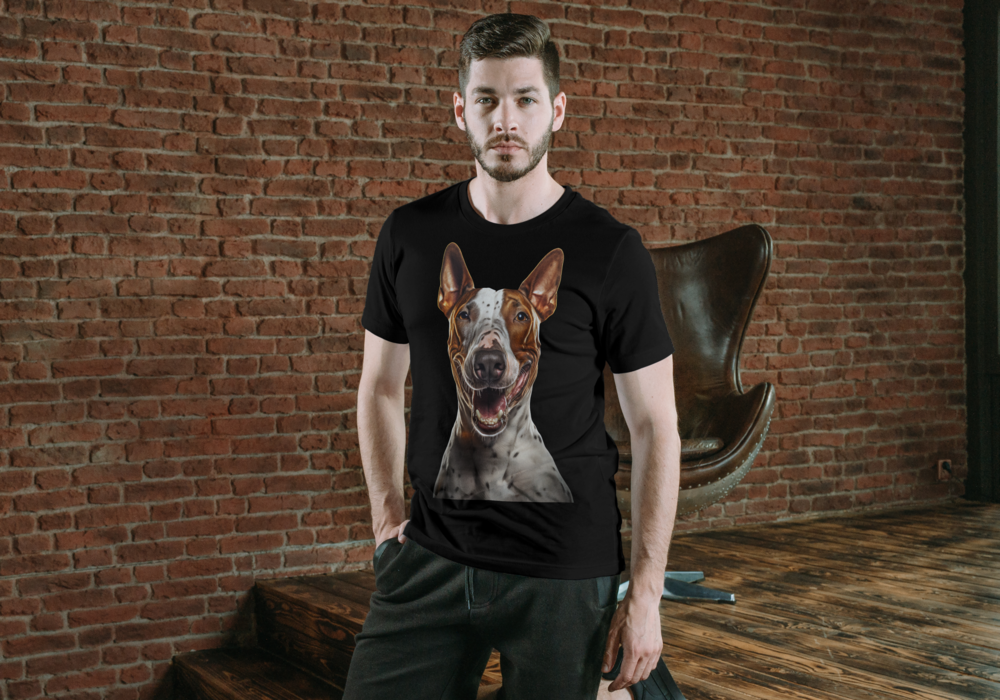 T-Shirt Short Sleeve Animals Print Unisex - Bull Terrier