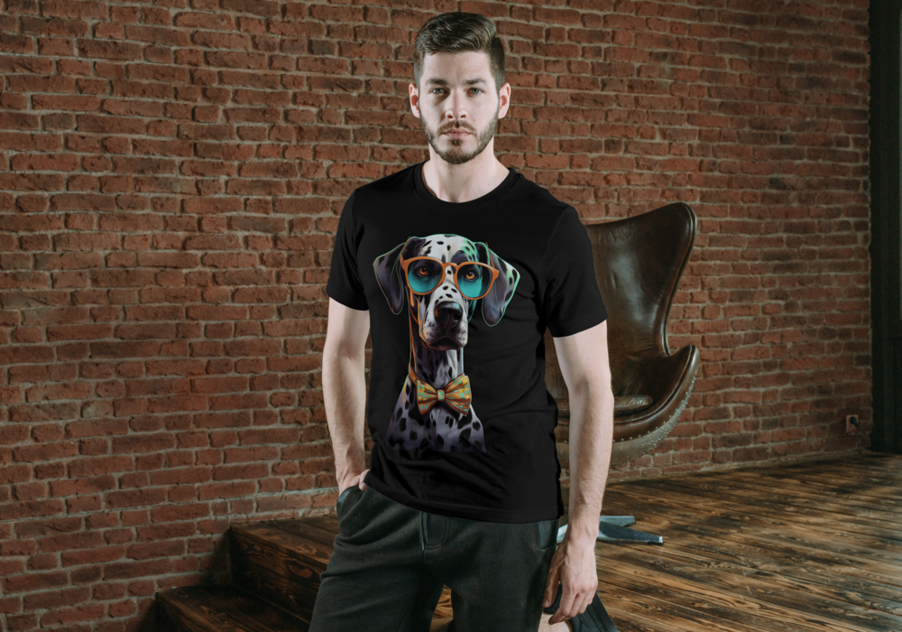 T-Shirt Short Sleeve Animals Print Unisex - Dalmatian