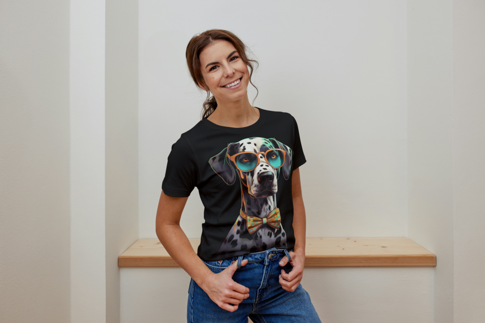 T-Shirt Short Sleeve Animals Print Unisex - Dalmatian