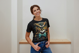 T-Shirt Short Sleeve Animals Print Unisex - Handsome Owl