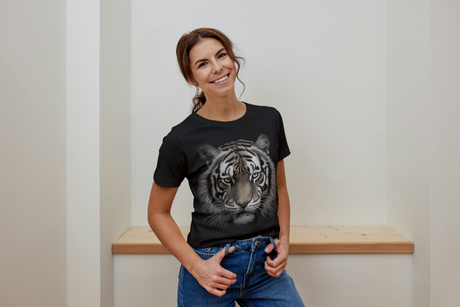 T-Shirt Short Sleeve Animals Print Unisex - Tiger