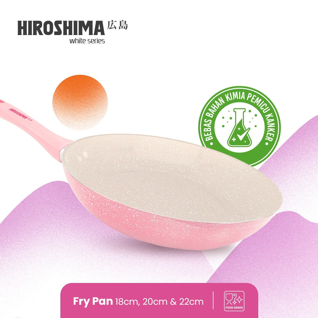 Hiroshima White Series Fry Pan 20cm