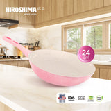 Hiroshima White Series Wok Pan 24cm