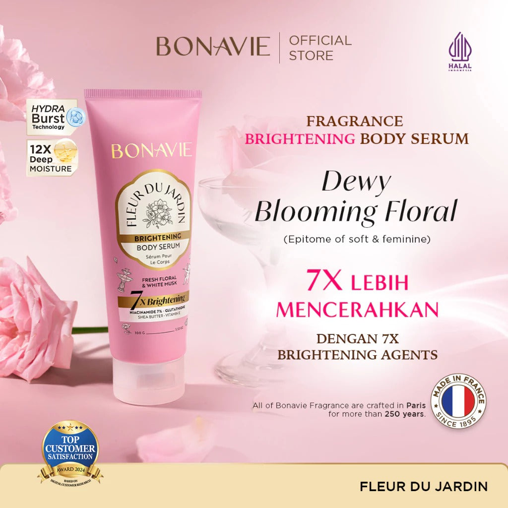 Bonavie Brightening Body Serum 7x BRIGHTENING - Fragrance Wangi Mewah Body Lotion Mencerahkan Melembabkan - Fleur Du Jardin