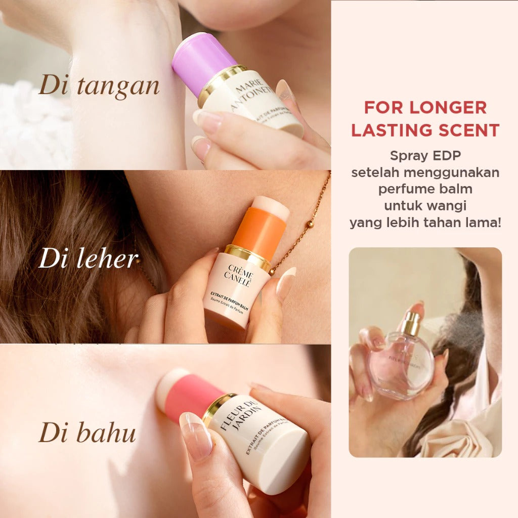 Bonavie Extrait Parfum Balm - Creme Canele Perfume Solid Wangi Tahan Lama Sweet Manis Elegan