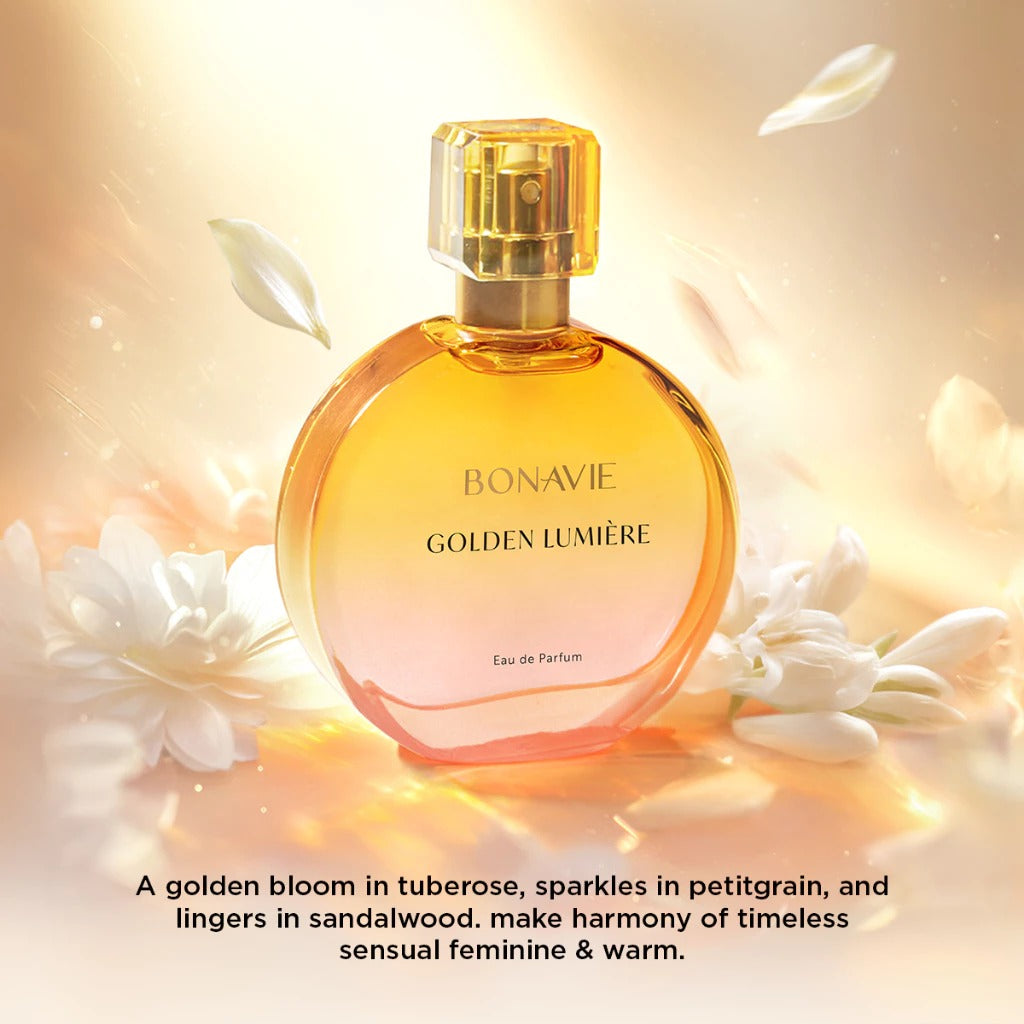 Bonavie Eau De Parfum - Golden Lumiere 30ml Parfum Wangi Tahan Lama EDP White Floral Bunga
