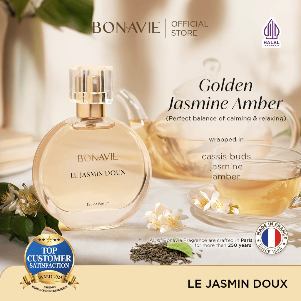 Bonavie Eau de Parfum - Le Jasmin Doux 30ml Tea Series Parfum Jasmine Wangi Tahan Lama EDP Teh Melati