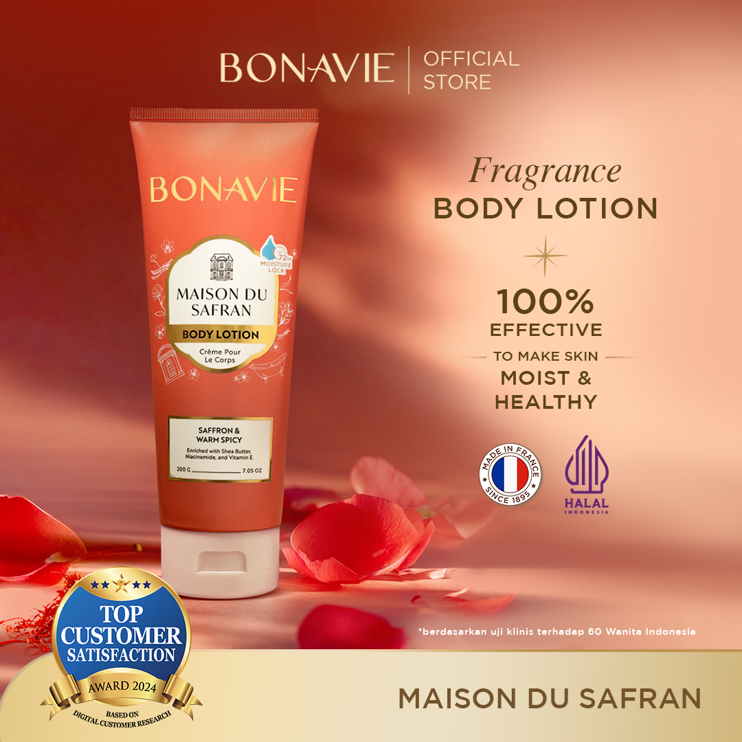 Bonavie Body Lotion Maison Du Safran 200gr Wangi Tahan Lama Melembapkan Mencerahkan