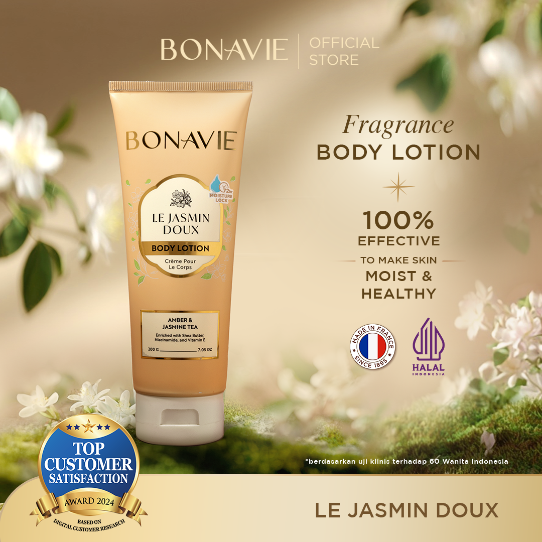 Bonavie Body Lotion Le Jasmin Doux 200gr Wangi Tahan Lama Melembapkan Mencerahkan
