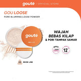 Goute Pore Blurring Loose Powder - Smooth Finish Medium to Full Coverage | bedak tabur tahan lama - 02 Beige Line