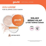 Goute Pore Blurring Loose Powder - Smooth Finish Medium to Full Coverage | bedak tabur tahan lama - 03 Natural Route