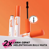 Goulash  Quick Lift Mascara  2in1 Smudgeproof mascara yang dapat membuat bulu mata tampak lebih lentik dan tebal natural tanpa terasa bergumpal, tidak mudah luntur dan tahan lama. Dengan aplikator berbentuk jam pasir yang mampu menggulung bulu mata secara
