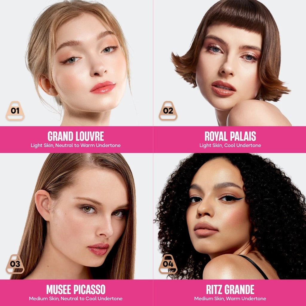 Goute Cushion Satin Stay Airy Perfection - Ringan, Menyamarkan Pori, Minim Oksidasi, Tahan Lama Long Lasting - 03 Musee Picasso