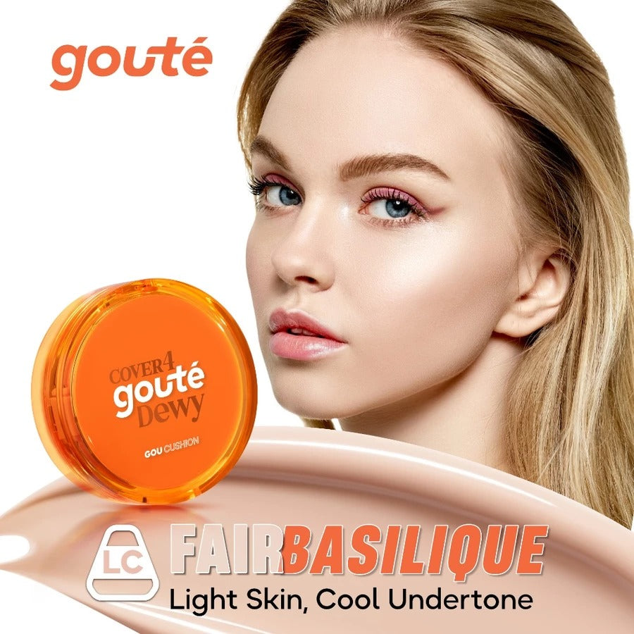 Goute Cushion Cover 4 Dewy - Flawless Minim Oksidasi & Ringan Long Lasting Goucushion - LC Fair Basilique