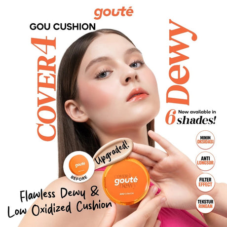 Goute Cushion Cover 4 Dewy - Flawless Minim Oksidasi & Ringan Long Lasting Goucushion - LC Fair Basilique