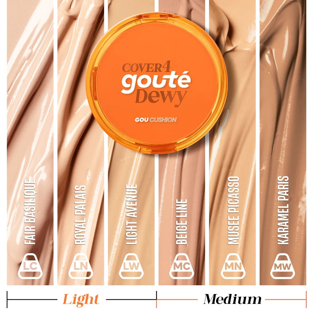Goute Cushion Cover 4 Dewy - Flawless Minim Oksidasi & Ringan Long Lasting Goucushion - LC Fair Basilique