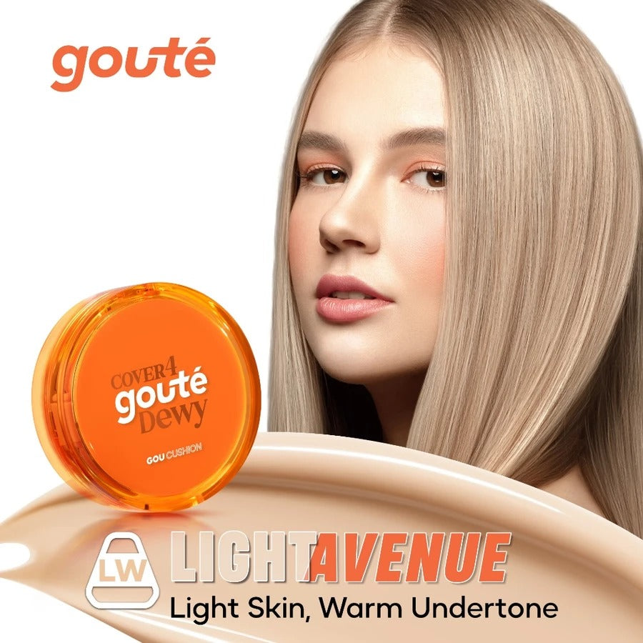 Goute Cushion Cover 4 Dewy - Flawless Minim Oksidasi & Ringan Long Lasting Goucushion - LW Light Avenue