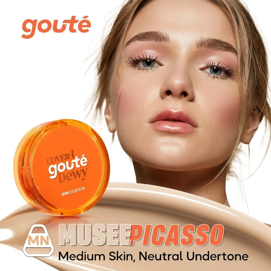 Goute Cushion Cover 4 Dewy - Flawless Minim Oksidasi & Ringan Long Lasting Goucushion - MN Musee Picasso