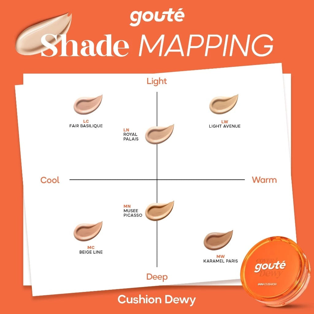 Goute Cushion Cover 4 Dewy - Flawless Minim Oksidasi & Ringan Long Lasting Goucushion - MW Karamel Paris