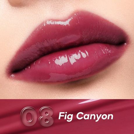 Goute Airy Jelly Lip Tint Stain - Light Moist | Long Lasting up 12H | Ringan Tahan Lama | Gloss Glossy | Dewy Cheek - 08 Fig Canyon