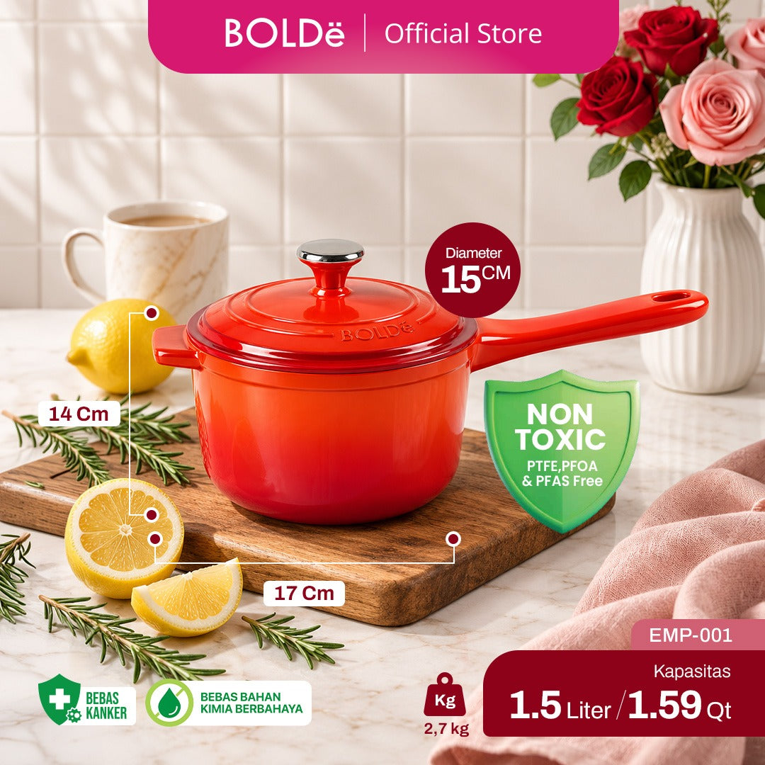 BOLDë UltraGran Enameled Cast Iron Milk Pot 16 Cm