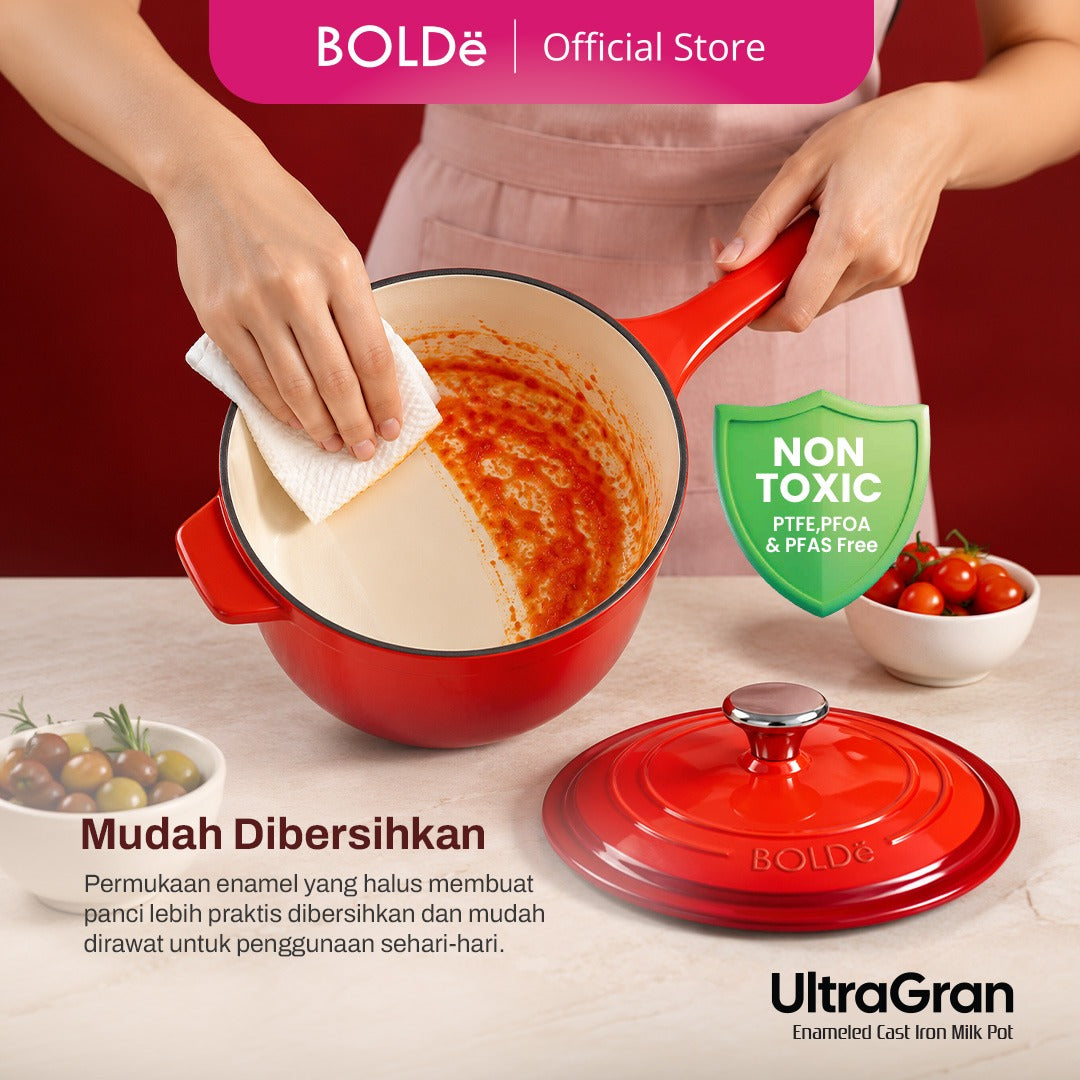 BOLDë UltraGran Enameled Cast Iron Milk Pot 16 Cm