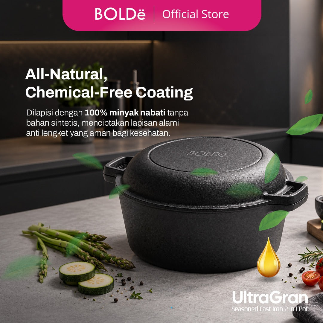 BOLDë UltraGran Cast Iron 2 in 1 Pot