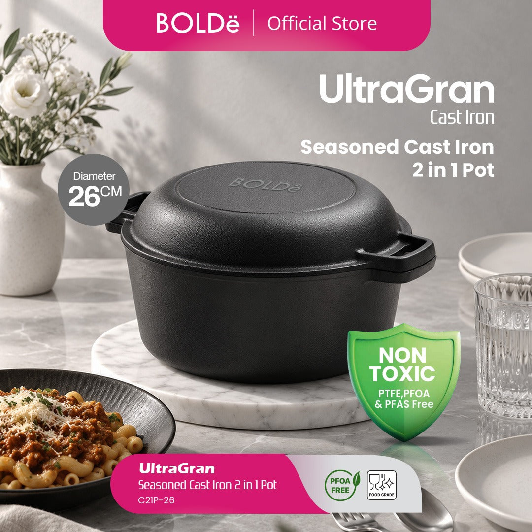 BOLDë UltraGran Cast Iron 2 in 1 Pot