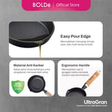 BOLDë UltraGran Cast Iron Skillet Wooden Handle 15cm