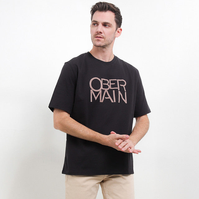 Obermain Pakaian Pria T Shirt Matten In Black