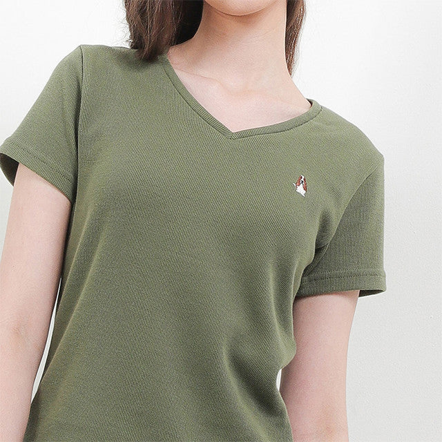 Hush Puppies Pakaian Wanita T Shirt Bsc Vella In Olive