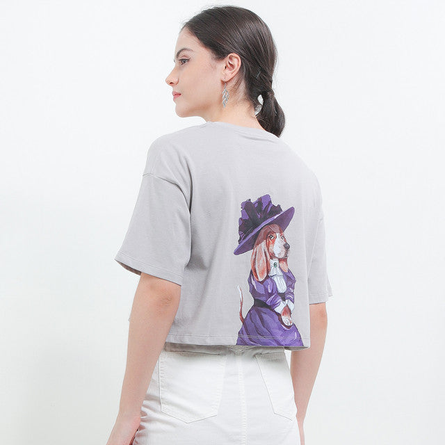 Hush Puppies Pakaian Wanita T Shirt Hh Onderea In Grey