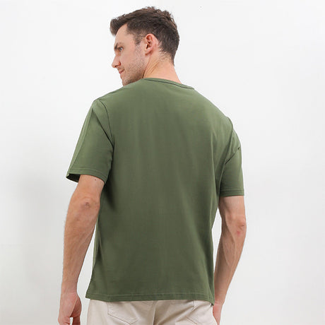 Hush Puppies Pakaian Pria T Shirt Bsc Sandwich In Olive